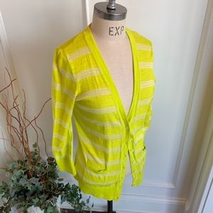 Women's Yellow Striped Sweater